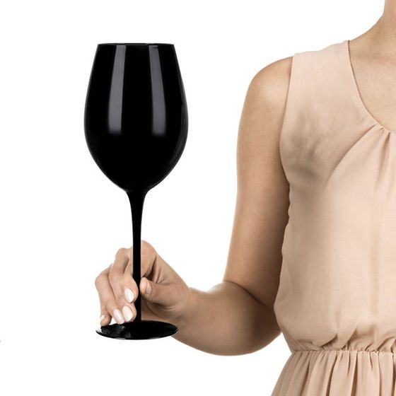 Огромна чаша за вино diVinto - черна