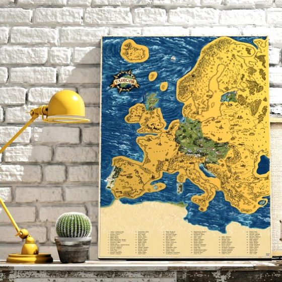 Скреч карта на Европа Deluxe