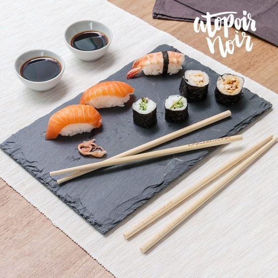 Комплект за суши с дъска от шисти (7 части)