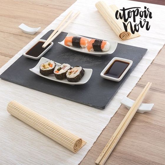 Комплект за суши с тава от шисти (11 части)